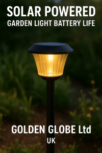 Solar powered garden light battery life